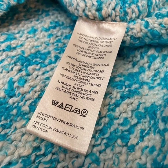 Free People winter storm tunic sweater dress ice castle Turquoise 2461 - Picture 8 of 13